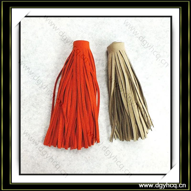 Customized mini tassel fringe colorful faux leather tassel synthetic leather tassel for handbag garment decoration