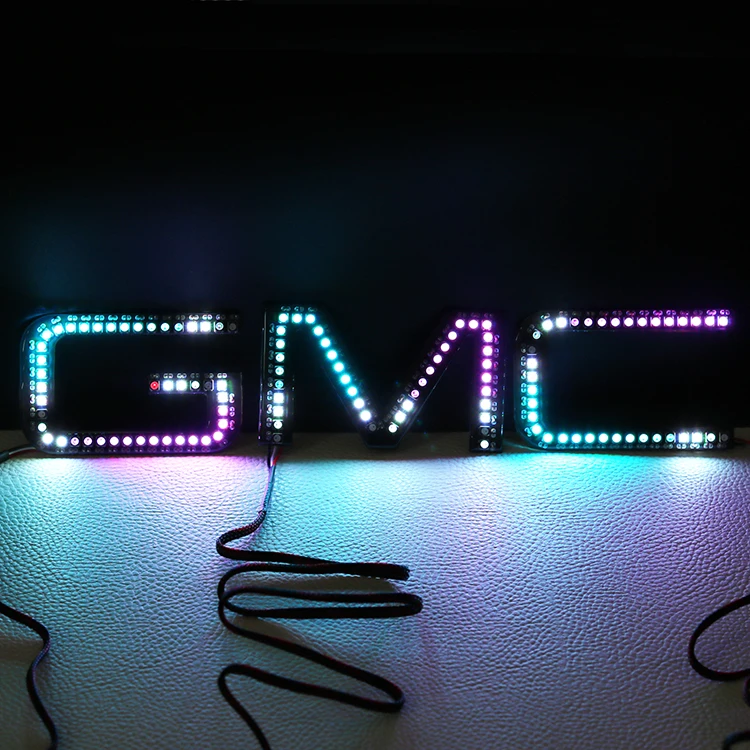 High quality SK6812 led badge light chasing angel eyes led halo rings for GMC