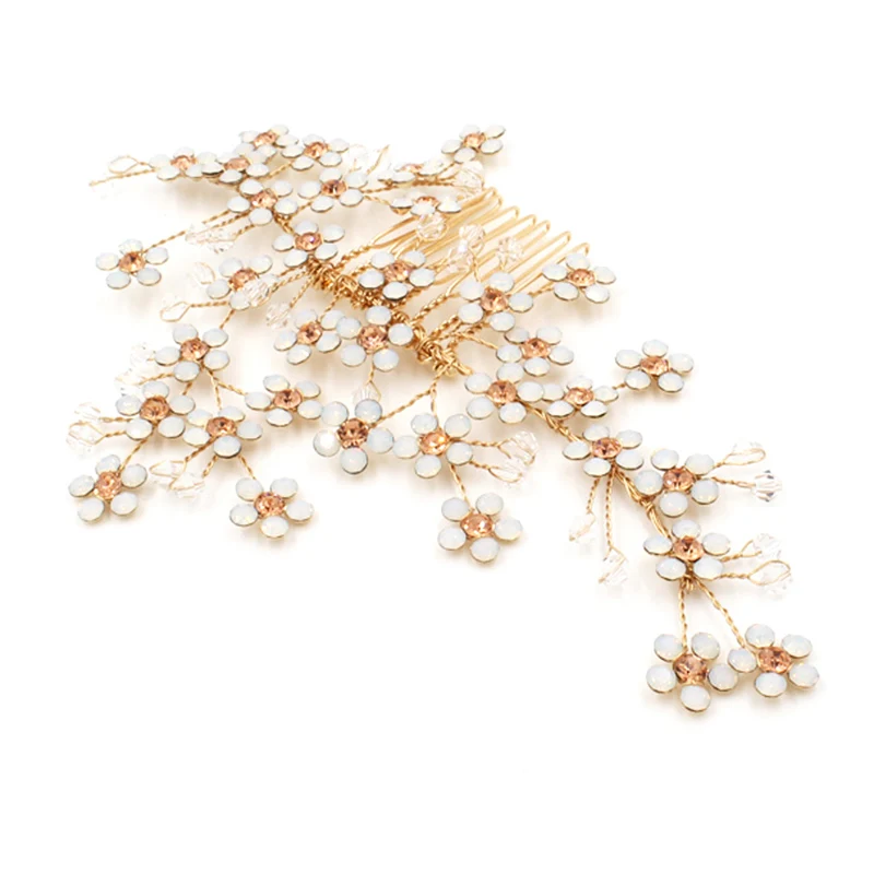 Свадебная расческа для волос со стразами