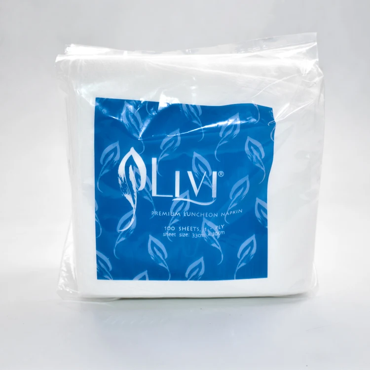 Custom Package Napkins Paper Personal Logo Soft White Tissue Napkin Wood Pulp Pure for Restaurant Dinner Napkins Colored