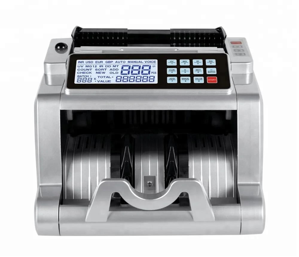 AL-5300 Euro Mix Value Banknote Counterfeit Detector Money Counter With UV MG IR Counterfeit Detection
