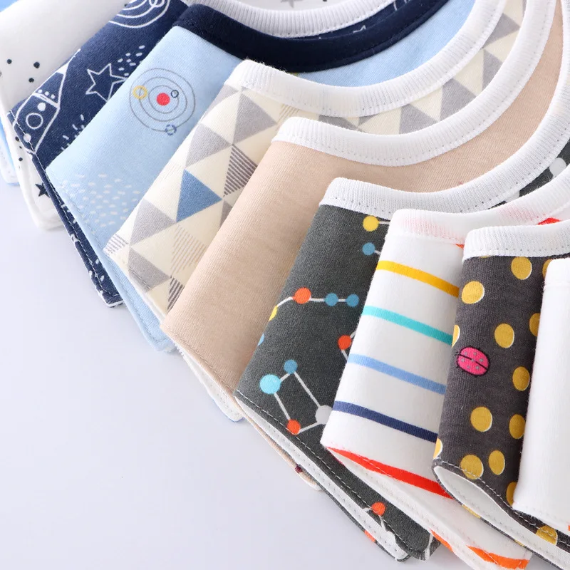 Детские хлопковые нагрудники с круглым вырезом, 360 градусов, фартук в форме цветка для новорожденных, нагрудники и Слюнявчики с лепестками для младенцев