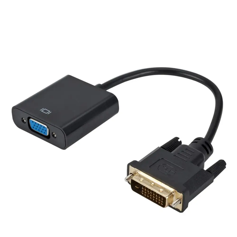 DVI Male to VGA Female Video Converter Adapter DVI 24+1 25 Pin DVI to VGA Adapter Cable for TV PS3 PS4 PC Display 1080P