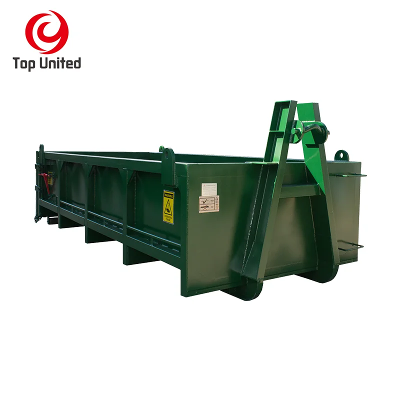 
6m3-40m3 cubic meters outdoor roll off on dumpster hooklifts hook lift bin 