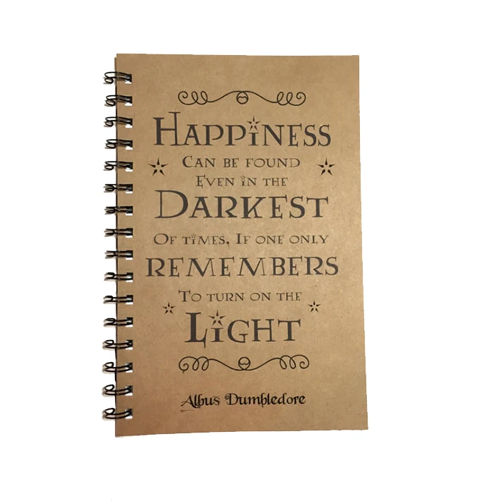 
Cheap price kraft hardcover spiral notebook with hot stamping logo on sale 