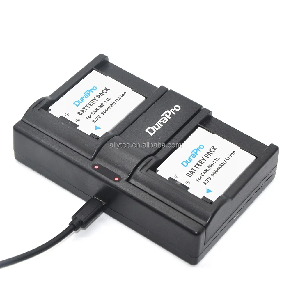 
DuraPro NB-11L USB Dual Charger for Canon NB 11L CB-2LD CB-2LFand PowerShot ELPH 110 HS 115 IS 130 135 140 150 160 170 cameras 