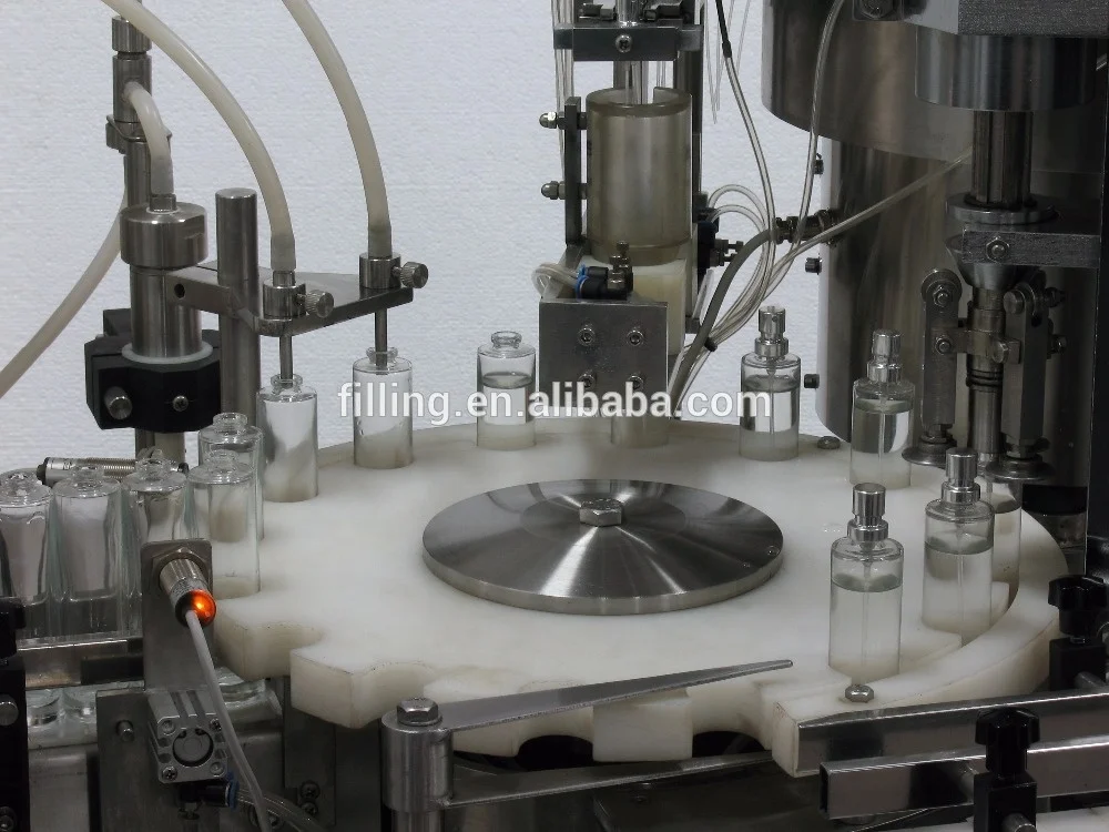 Essential oil filling and capping machine bottle washing filler