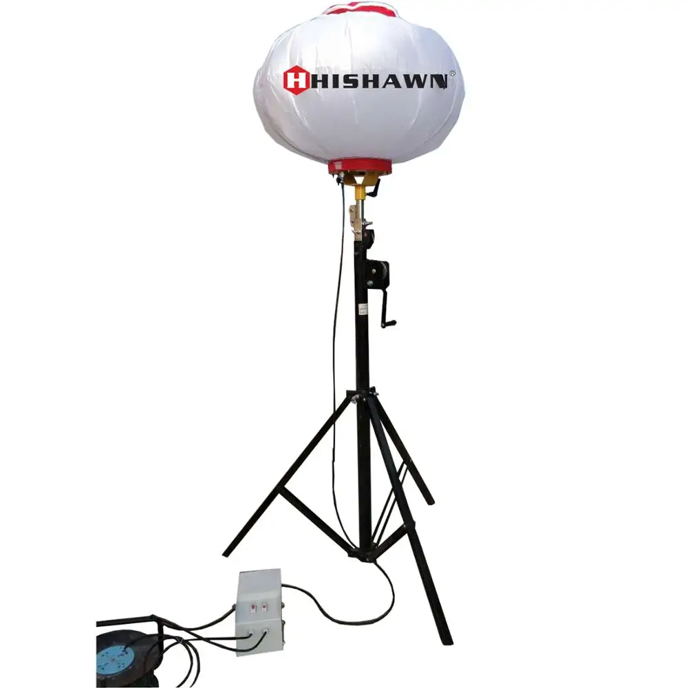 4.5m high telescopic mast manual lift tripod balloon lighting tower