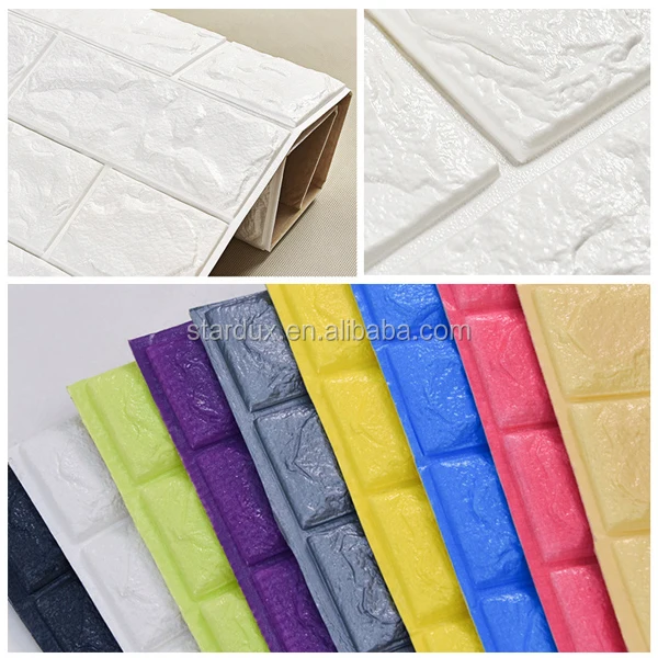 
Hot Sale 3D Vinyl Brick Wallpaper for American bathroom / Kitchen Wall Paper 