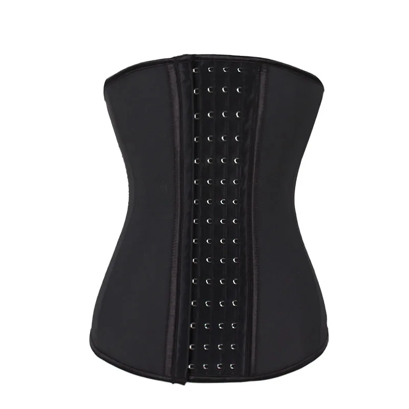 
Brand New 4 Row Hooks Women Latex Corset Slimming Body Shaper Bustier Steel Boned Waist Trainer Corsets Black Plus size Cincher 
