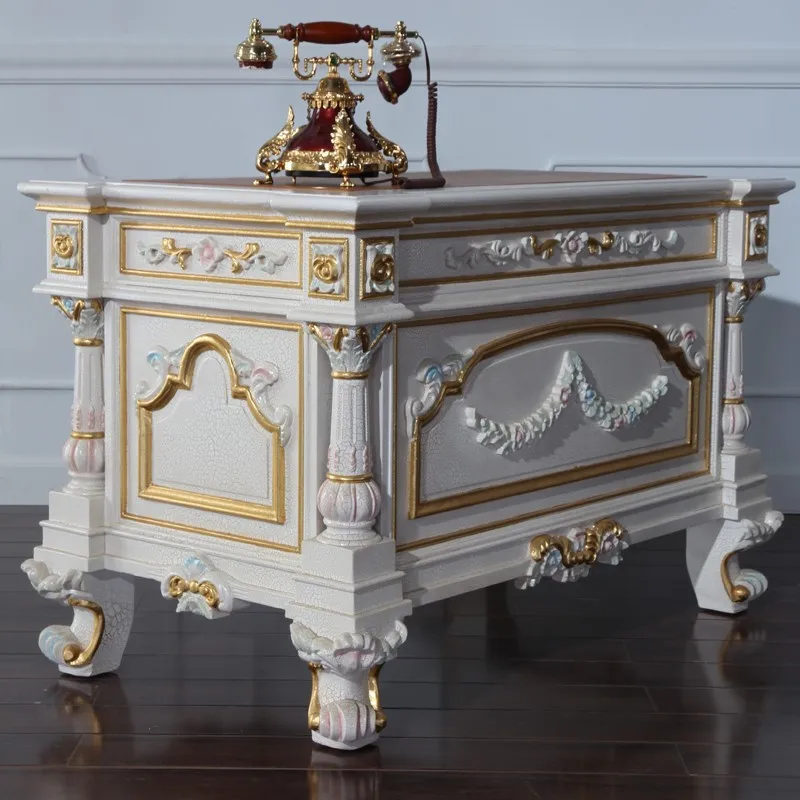 French home office furniture hand carved solid wood office writing desk