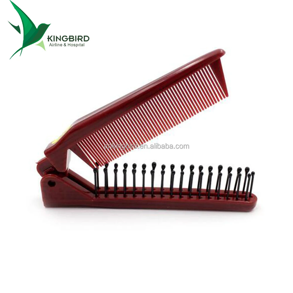 OEM Custom Logo v Plastic Hotel Pocket Comb