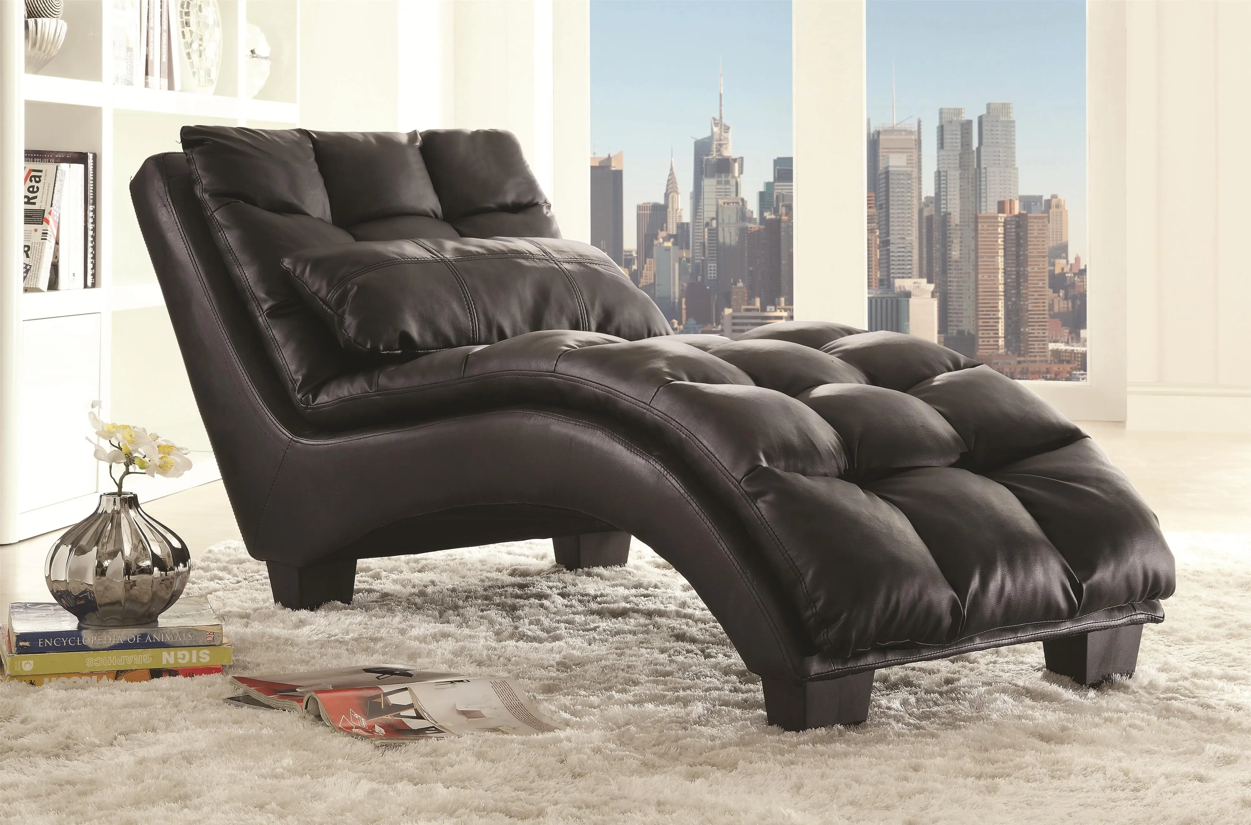 Frank Furniture French Style Chaise Design Wooden Base Soft Upholstery Couvre Chaise  Lazy Chaise Lounge