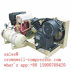 Ingersoll Rand 2475F13GH Truck-Mounted Two-Stage Gas Driven Reciprocating Air Compressor 13hp 30 Gallon Horizontal