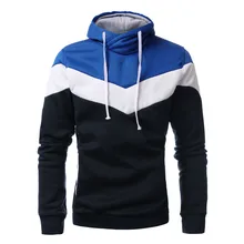 Hot Sale 2015 Autumn Mens Fashion Hoodies Sweatshirt Sportswear Male Casual Patchwork Slim Fit Fleece Jacket 6 Colors Plus Size