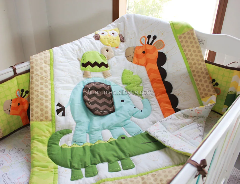 baby boys giraffe cot bedding set babies crib bed sheet boy comforter set in popular animal designs