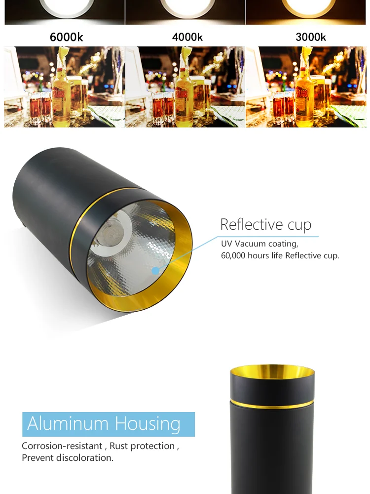 E27 G10 G9 Surface Mounted LED Downlight Housing Indoor Dimmable Round LED Spotlight Fixture Downlight