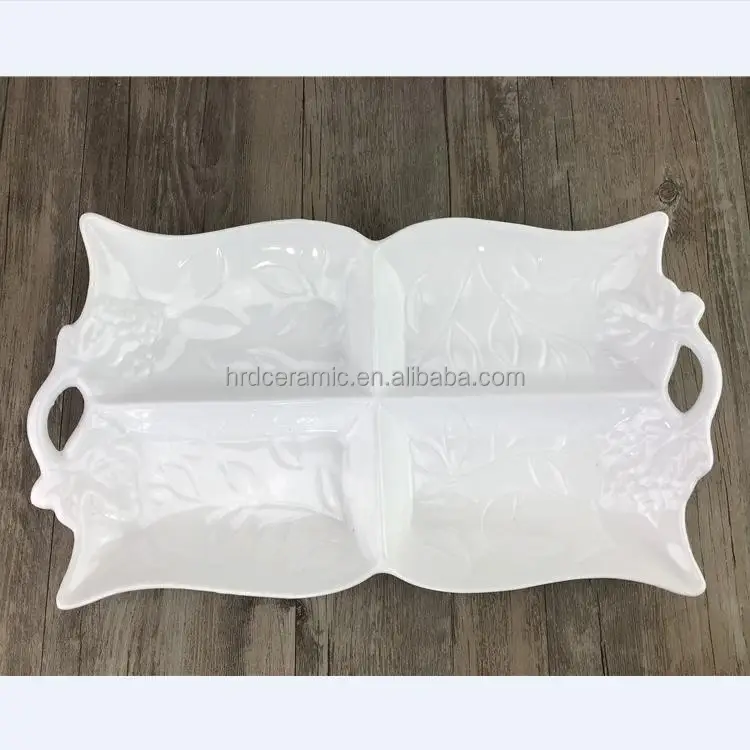 New model butterfly shape hand paint decoration ceramic plate with lovely design