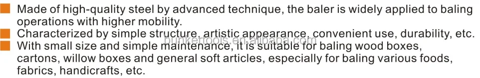 Strap Tightening Baler Tools manual packing tools