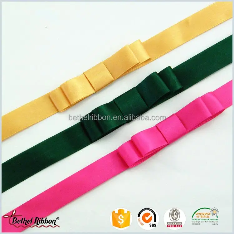 Buy Pre-tied fabric Satin Ribbon Bow With Elastic Loop for chocolate box