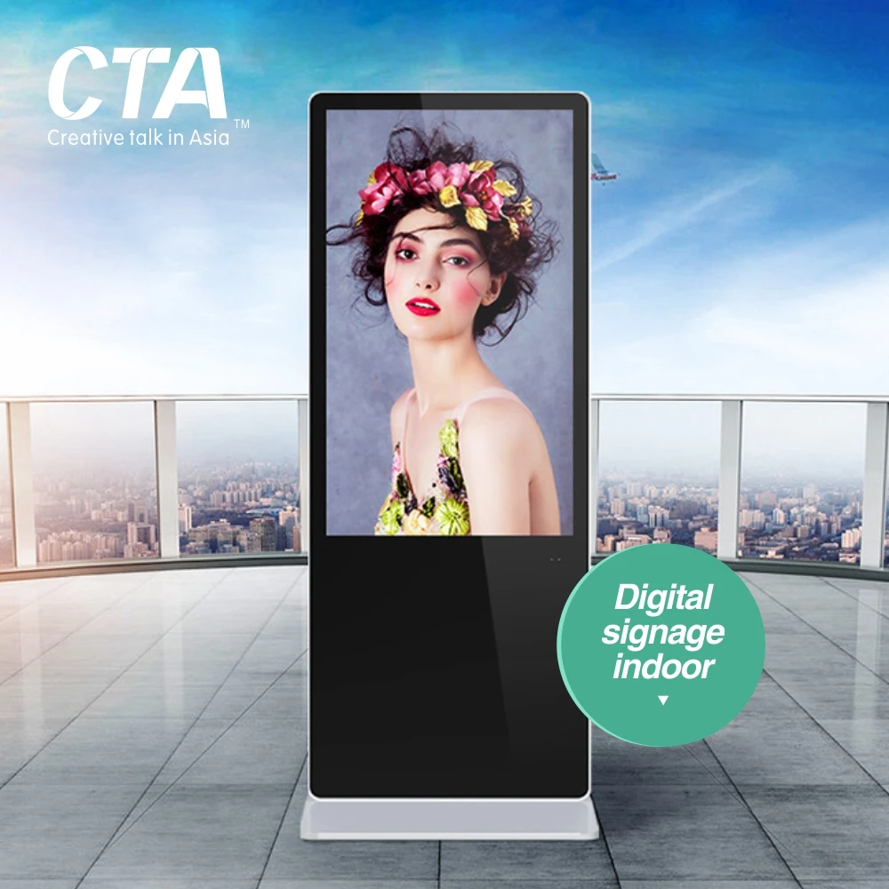 55 inch lcd touch screen advertising monitor with built-in camera for exhibition show