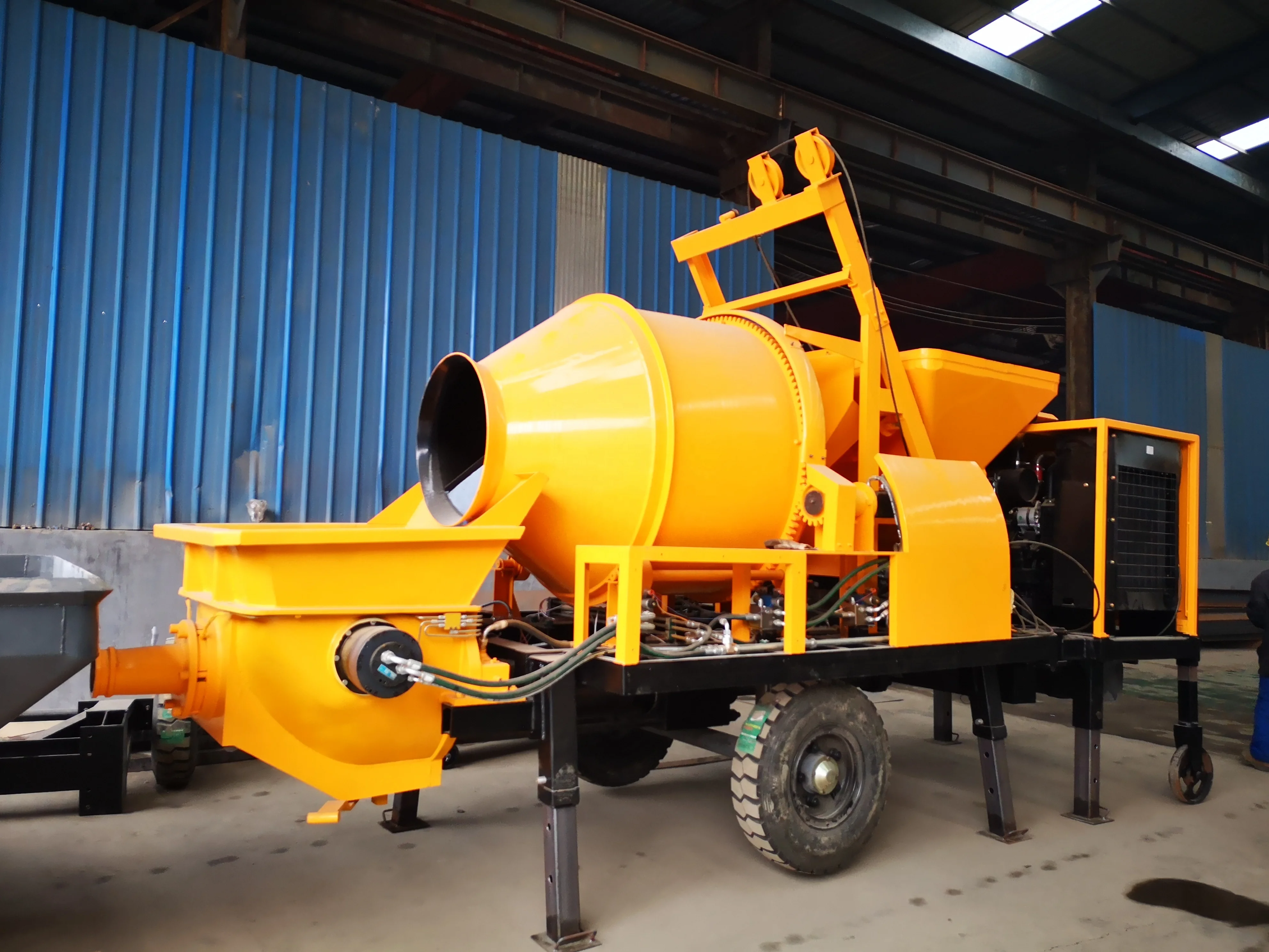 40 Cubic Meter Per Hour diesel Concrete Mixer With Pump