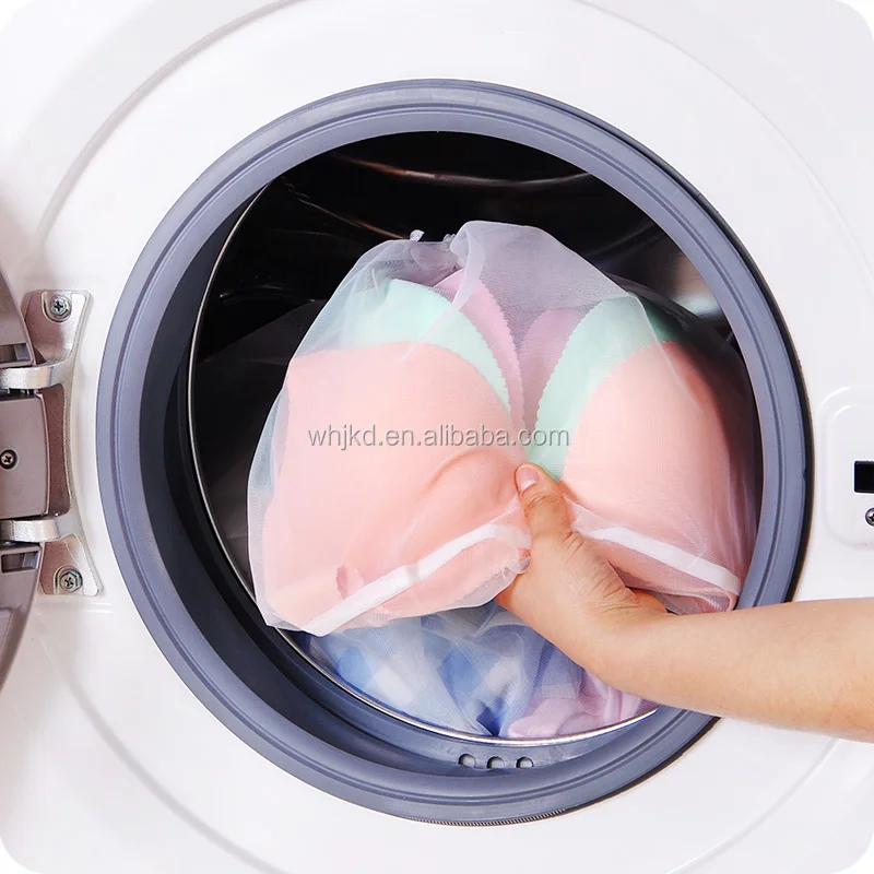 foldable lingerie wash polyester laundry bag for washing machine