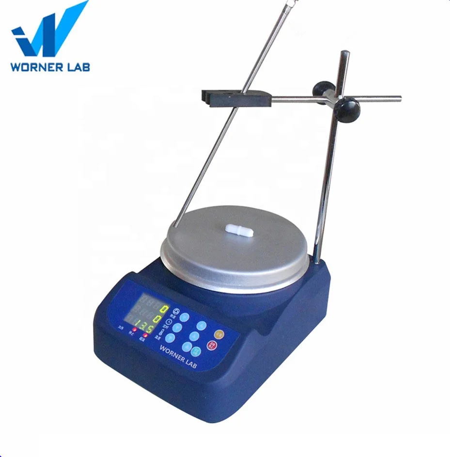 Hot plate magnetic stirrer with heating
