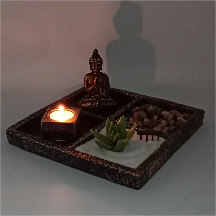 
Wholesale tiny thai buddha statues art buddha statues with candle holder zen garden 