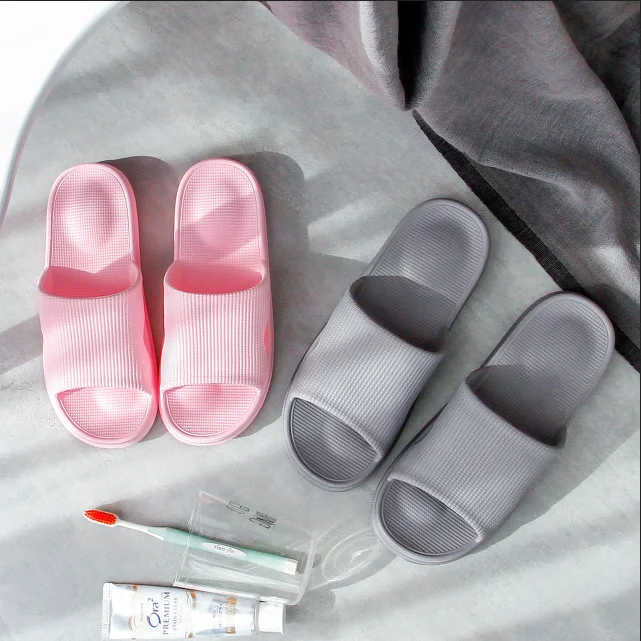 Fashionable and simple bathroom slipper female household outdoor EVA antiskid soft sole couple men shoes