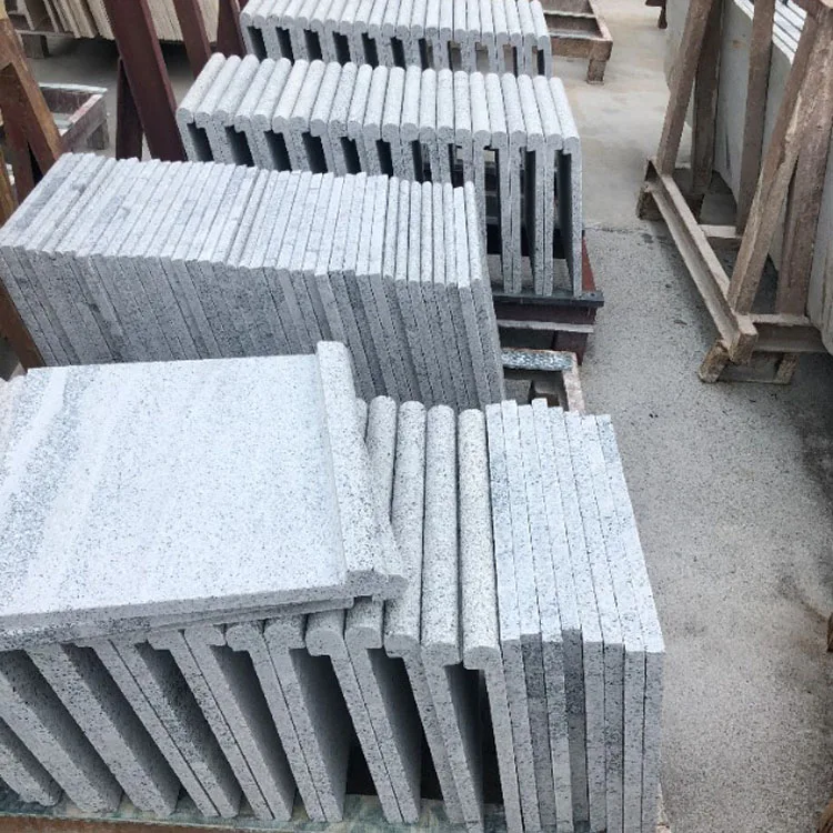 Flamed natural bullnose grey granite swimming pool coping stone