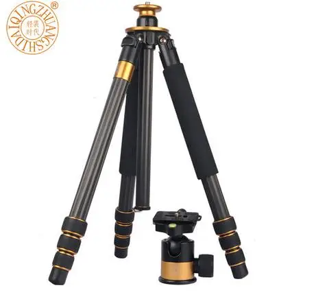 Q1000C 64' lightweight carbon fiber OEM motorized camera tripod monopod for DSLR Digital  Video camera with gimbal ball head