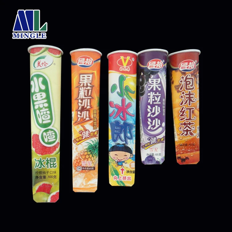 
Eco-friendly Disposable Ice Lolly Tube / Ice Cream Paper Calippo Tube 