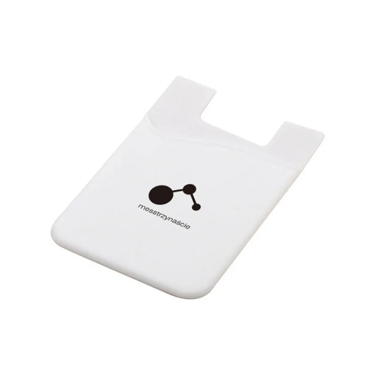 Black Mobile Phone Back Cover 3M Adhesive Sticker Silicone Phone Credit Card Holder for iPhone