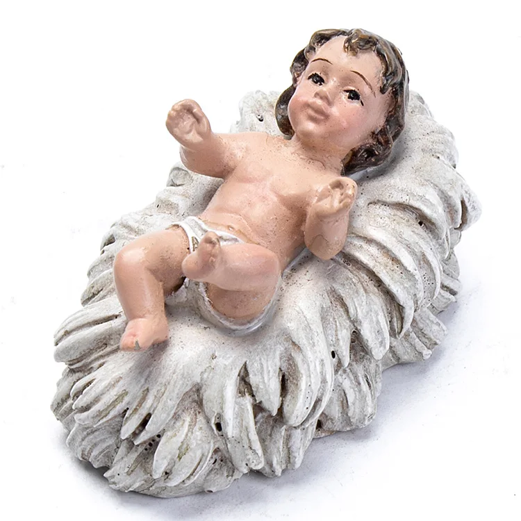 Hand Painted Resin Christmas Nativity Set Religious Figurines