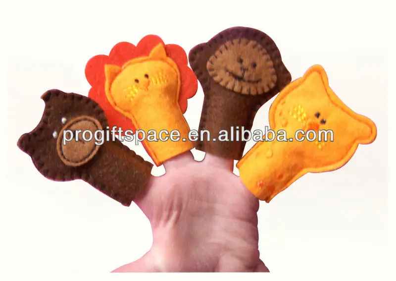 Aliexpress Hot Sale High Quality Animal Shaped Finger Puppets for Kids Handmade Promotional Felt Hand Puppet Made in China