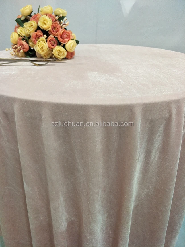 Wholesale Wedding Table Cover Red  Velvet Table Cloths Flannel Backed Tablecloth