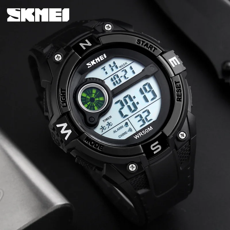 5 bar chime hand watch factory relojes moda count down timer men sport digital watch skmei 1279
