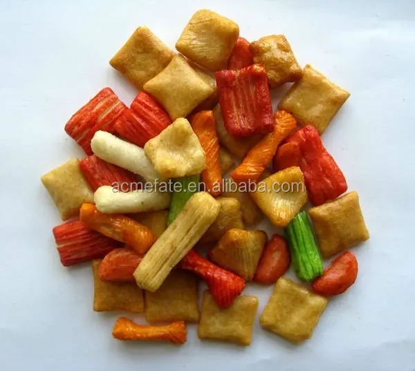 High Quantity Thai Flavored Mixed Colourful Rice Crackers