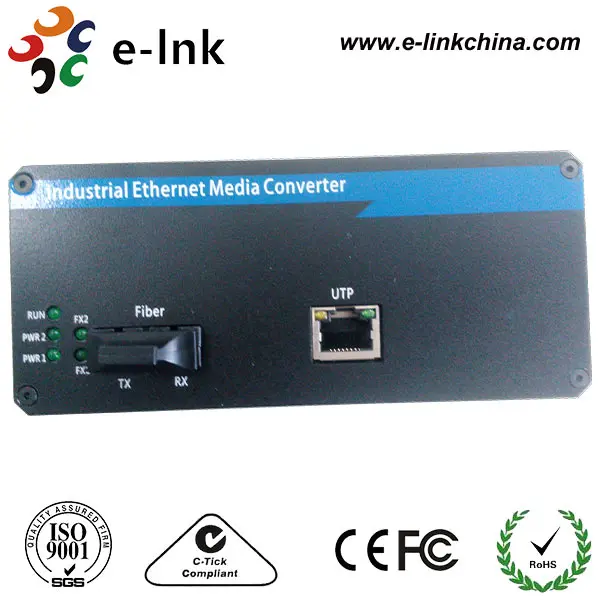 10/100/1000M Промышленный медиаконвертер ST 120KM