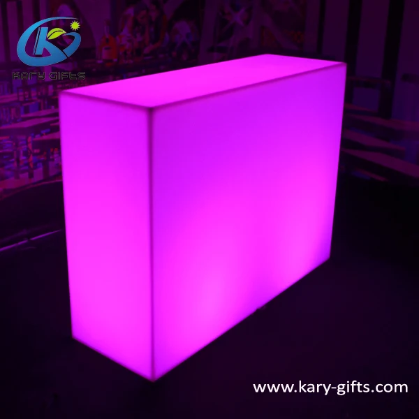 Disco ktv dj entertainment round led glow top poseur table bar counter led event furniture
