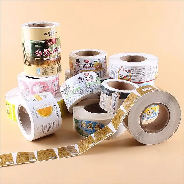 color printing Custom Shelf price  Label rolls for bar code label sticker low MOQ