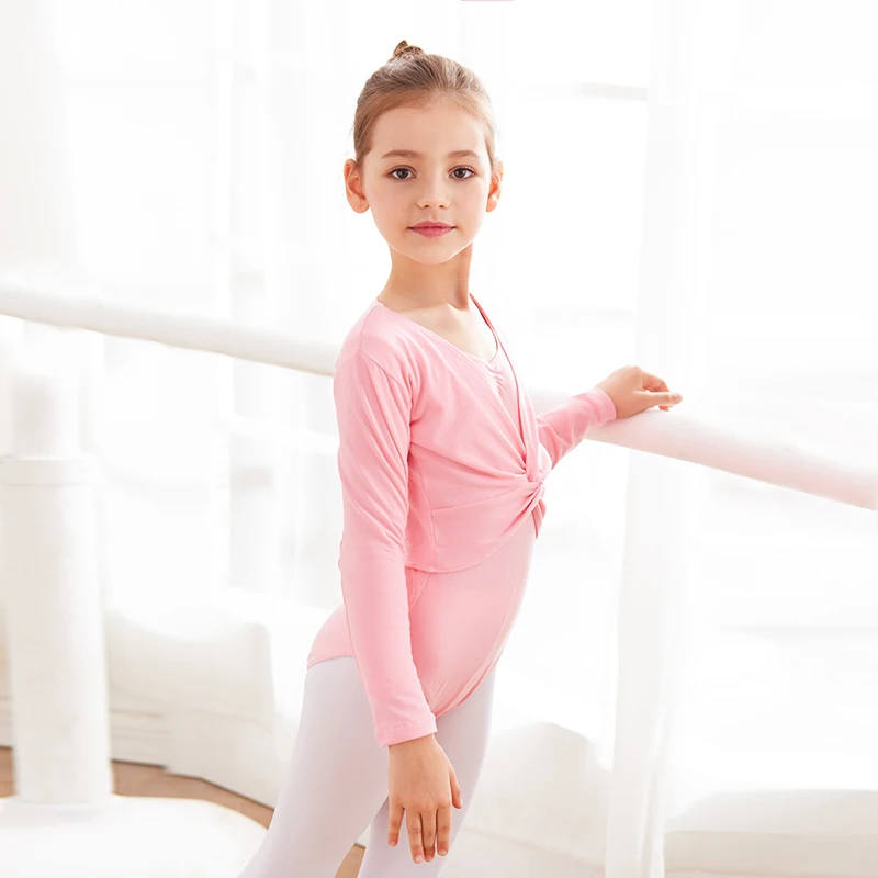 Girls Cold Weather Warm Sweater Cardigan Wear Kids Professional Women Kids Training Dancewear Long Sleeves Ballet Leotard