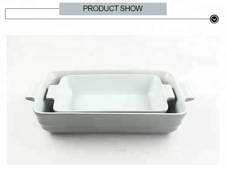 Custom Bakeware Set Nordic Gray Ceramic Bread Baking Pan Ceramics Bake Lasagna Dishes & Pans For Cake Oven Microwavable Safe