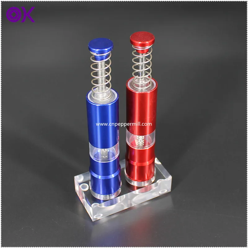 colorful aluminium manual salt pepper grinder