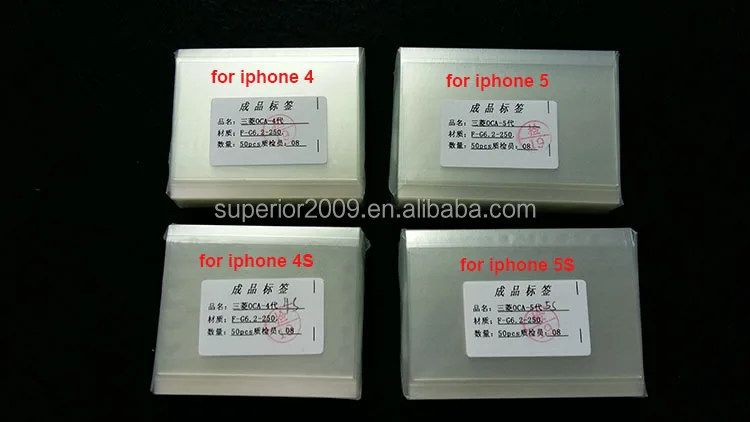 OCA Optical Clear Adhesive Film for samsung galaxy S3/S4/S5/S6/Note 2/ Note 3/ Note 4 / 9200/iphone 6 5 4/Sony/LG G2/G3/G4