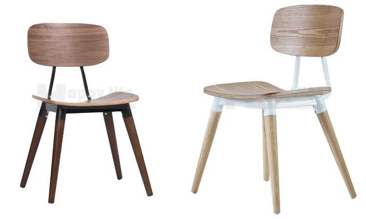 Hot American design Copine Dining wooden chair with metal frame