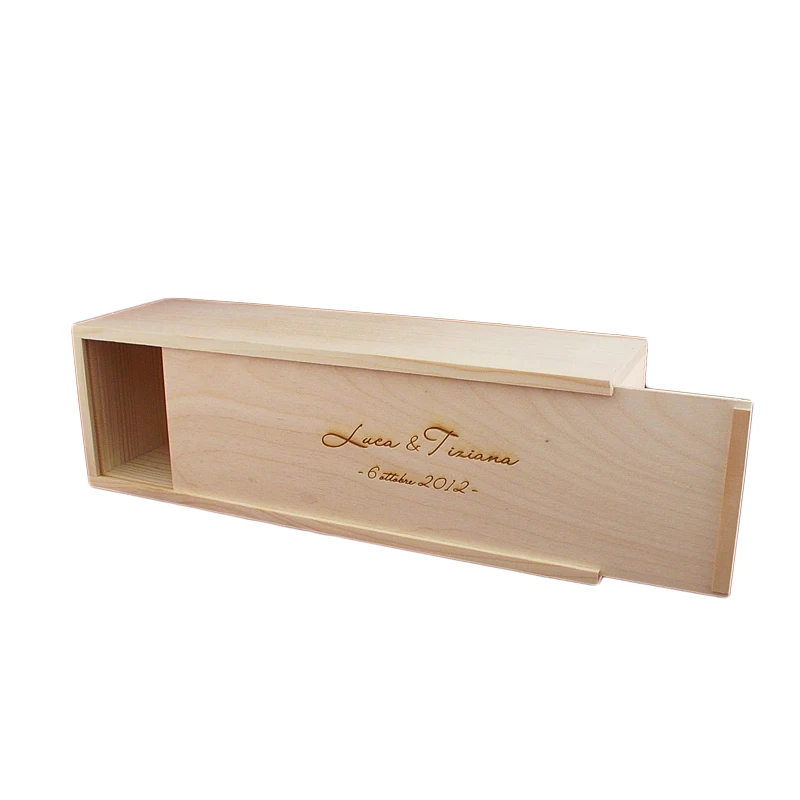 
Custom Darving Exquisite Printing red wine wooden box for honey 