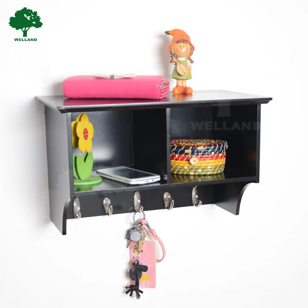 
 Настенная деревянная полка Pott entryway с крючками для пальто J  