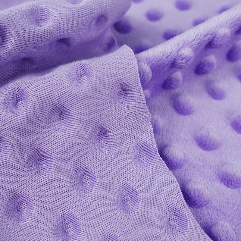 China manufacturer supplier 100% polyester  super soft feeling minky dot velvet fabric for pillow cover